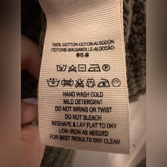 Free People Olive Green Moonshine Sweater Waffle Knit Cold Shoulder - Picture 7 of 9